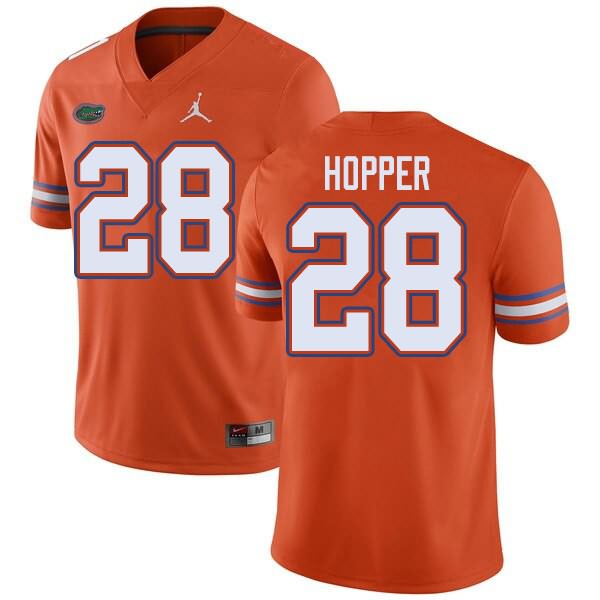 Men's NCAA Florida Gators Ty'Ron Hopper #28 Stitched Authentic Jordan Brand Orange College Football Jersey CQV5665MX